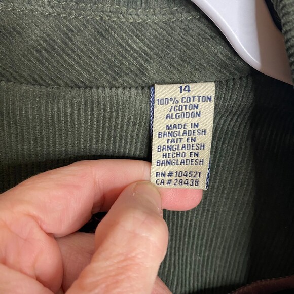 Caribbean Joe Green Corderoy Blazer Size 14 - Picture 8 of 12